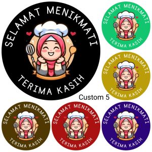 CETAK STICKER UCAPAN TERIMAKASIH LABEL MAKANAN Minuman Dll Terlaris