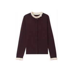 YUEZHONGWEI | French Lace Edge Sweater Coat