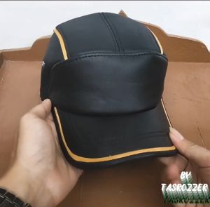 Topi kulit domba pria model baseball