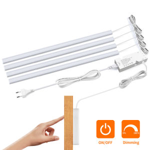 12V LED Light Under Cabinet Lights For Kitchen Touch Switch Penetration Sensor Closet Wardrobe Lamp 30/40/50cm Led Night Light