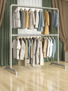 YIXUAN | Heavy-duty Dual-layer Standing Clothes Drying Rack