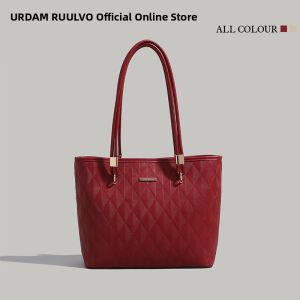 URCDN RDALVO | Bridal Red Handbag with Quilted Design