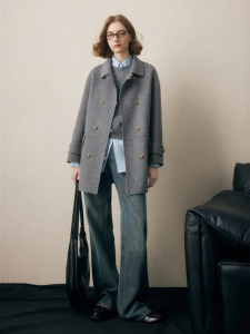 FAMANXUAN | Retro Small-sized Women Wool Coat