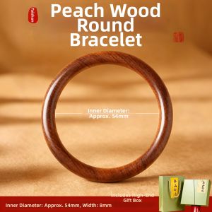 WANSHIXIANG | Wild Ancient Peach Wood Natural Bangle Wide and Slim