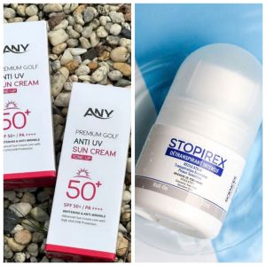 SET 2 HỘP - LĂN NÁCH STOPIREX (30ml)+(60ml )Kem Chống Nắng Nâng Tông ANY PREMIUM GOLF cao cấp