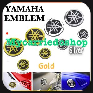 Yamaha Emblem Genuine Badge Logo Silver / Gold Set of 4 Big & Small