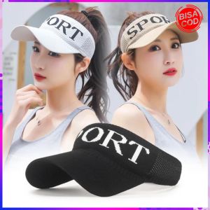 TOPI SENAM WANITA KOREA ZUMBA VISOR GOLF CAP OUTDOOR TOPI PANTAI CEWEK KEKINIAN IMPORT Z31