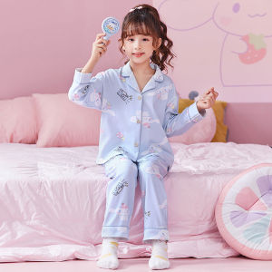 Bộ Đồ Ngủ Trẻ Em Mùa Xuân Thu Đông Cotton Mây Dài Tay Gấu Bông Mặc Nhà Trẻ Em Trai Và Gái Quần Dài Thoải Mái Thoáng Khí