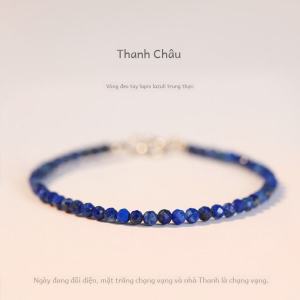 Natural Ultrathin Lapis Lazuli Crystal Bracelet Single Circle Womens Hand Cord Fashion Jewelry Slimming Wrist Accessory
