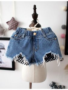 กางเกงขาสั้นเด็กผ้าฝ้ายแท้สไตล์เกาหลีสำหรับฤดูร้อนปี 2025 กางเกงยีนส์เด็กผู้หญิงบางๆ กางเกงขาสั้นเด็กสวมใส่กลางแจ้ง