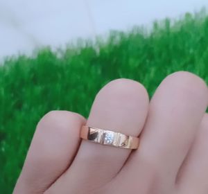 Cincin rings mp 1 / wedding rings mp / cincin perak asli silver 925 lapis emas / cincin fashion pria & wanita