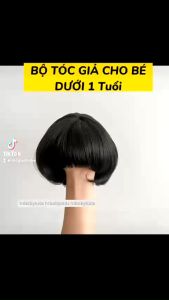 Bộ Tóc Giả Ngắn Cho Bé Sơ Sinh Đáng Yêu Đầy Tháng Thôi Nôi