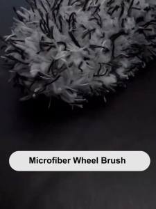 SEAMETAL Microfiber Car Wash Wheel Cleaning Brush Soft Plush Non-Slip Handle Tire Rim Brushes Car Detailing Duster Removal Tool