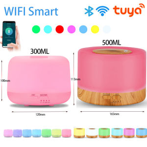 Tuya Smart 500ML Wifi Air Humidifier Wireless Oil Diffuser App Control Mist Maker with Alexa Google Home Scent Diffuser  Perfume