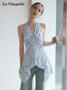 La Chapelle | Haltered V-Neck Twist Design Sleeveless Vest