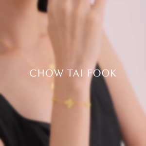 CHOW TAI FOOK 999 Pure Gold Bracelet ING Collection Four-Leaf Clover F233885