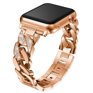 Đồ Trang Sức Dây đeo cho Apple Đồng Hồ Siêu 49Mm 45Mm 41Mm 44Mm 42 Ban Nhạc kim cương sang trọng Chuỗi Kim Loại Cho iWatch sê-ri 8 7 6 5 SE 4 3 42Mm 38Mm 40Mmloop