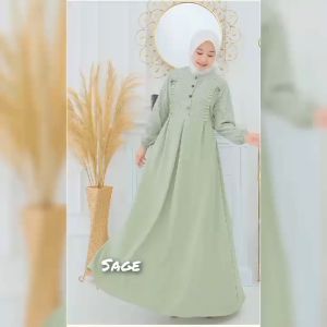 ZMA // Gamis Asyiqa Klingkle Mix Brokat LD 108 LP 137 Muslimah Elegan
