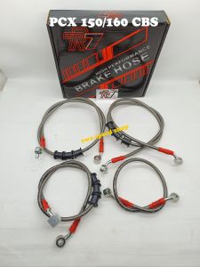Selang Rem TR7 Model TDR PCX 150 / 160 CBS Depan Belakang BRAKE HOSE HIGH QUALITY Carbon 1 set