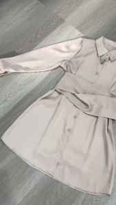 SV 6466 - Wirona Wrap Dress | Silvervogue | Gaun Sateen Mini Pakaian Wanita