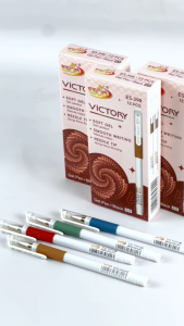 Esco Victory Gel Pen - Pulpen Gel 0.5 mm Needle Tip Tinta Hitam 12 Pcs (ES-398)