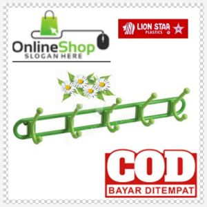 hanger baju /gantungan baju /kastok baju /serbaguna merek LION STAR isi 5