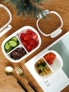 350ml - 950ML Lunch Box Bento Box Microwave Safe Refrigerator Box Salad Fruit Box Keep Fresh Compartment