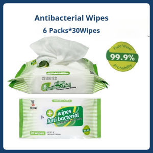 (Bundle of 6)SG HOME Anti Bacterial Wipes 30s for Hand and Face Cleaning wet tissue multi purpose wipe antibacterial wipes travel