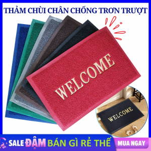 Thảm Trải Sàn WELCOME Chống Trơn Trượt - Thảm Nhựa Chùi Chân Lót Sàn Phòng Khách Bám Dính Tốt - Thảm Chống Trượt Thảm Nhà Tắm Thảm Chùi Chân