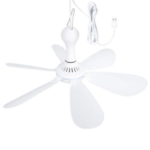 USB Fan Silent 6-blade Ceiling Fan 4-speed Hanging Fan for Camping Bed Camping Outdoor Hanging Camper Tents