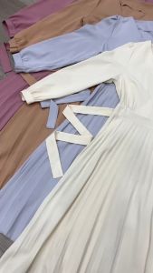 SV sv6154 - Gloveria Dress | Silvervogue | Gaun Katun Poliester Midi Pakaian Wanita