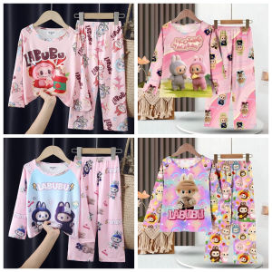 ขายดี ชุดนอนแขนยาว คอกลม พิมพ์ลายการ์ตูนเจ้าหญิง แฟชั่นฤดูร้อน สําหรับเด็กผู้หญิง 0062
