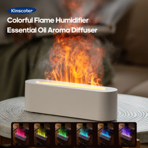 Simulated Flame Aromatherapy Diffuser USB Air Humidifier Desktop Purifier Supports Essential Oil Aroma Cool Mist Difusor