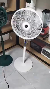 LIJU Household Vertical Electric Fan 16 Inch Household Vertical Electric Fan Quiet Energy-Saving Wide-Angle Oscillating Fan with Strong Wind Power & Button Controls【Buy 1 Take 1】