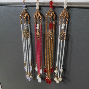 หัวเข็มขัดจี้ห้อยแบบตัวล็อคแบบถอดได้สองชั้น เครื่องประดับผมสไตล์โบราณ Hanfu ห้อยจี้ห้อยแบบถอดได้สองชั้น