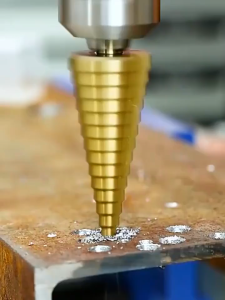 6PCS HSS Titanium Coated Step Drill Bit Set for Smooth Drilling For Metal Hole