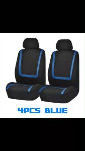 4PCSชุดหุ้มเบาะหน้า คู่หน้า เบาะนั่งหน้ารถผ้าคลุม เบาะนั่งหลังรถผ้าคลุม เบาะรถยนต์ Breathable Universalรถแผ่นรองเบาะนั่งหมอนอิงเอนกประสงค์
