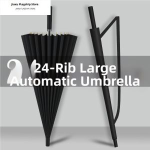 Jiaxun | Mens Wind-Resistant Large Black Umbrella