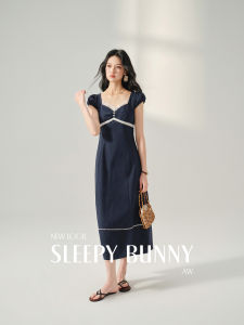 Cotton Lace Heart-Neck Short Sleeve Dress