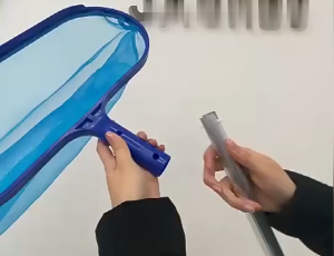 【2 days delivery】Swimming Pool Skimmer Net w/Telescopic Pole Ponds Cleaning Debris Leaf Rake