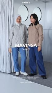 Cotton Inch - Mavinsa Jaket Parasut Wanita dengan Hoodie