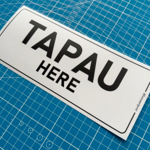 Tapau Here. Bungkus Takeaway Take Away Buy Food. Premium Sticker Sign Notice Signage Label. Waterproof Heavy Duty.