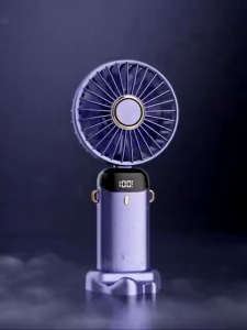 【Daily Suki Store】USB Rechargeable Mini Fan - Portable Handheld Folding Fan 5-Speed Adjustable LED Display Long-Lasting Battery for Travel Office Home | Rechargeable & Lightweight