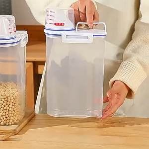 Hộp đựng đựng gạo ngũ cốc đựng hạt nhà bếp bằng nhựa trong suốt đựng thực phẩm dạng hạt