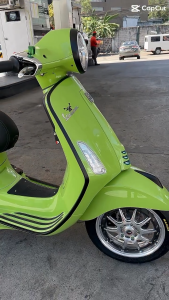 Stiker Skotlet Motor Hijau Apple Green Pastel Vinyl Cover Body Motor Vespa Moge Sport Stylish