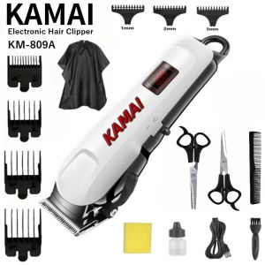 Kamai เครื่องตัดผมมืออาชีพ ที่ตัดผมไฟฟ้า KM-809A แบตเตอเลี่ยนตัดผม ปัตตาเลี่ยนตัดผม ใช้ได้ทั้งเด็กและผู้ใหญ่ COD