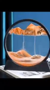 Multicolor Jam Pasir / versi bulat / Hour Glass Sand Clock penampakan alam dekorasi