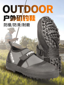 Mens Outdoor Fishing Shoes Anti-Slip Diving Boots Water Crossing Stream Shoes Steel Nail Sandals Professional Beach Walking Footwear