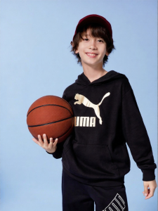 PUMA | Long-sleeved Hooded Sweatshirt for Kids Fashionable and Loose Sports Jacket