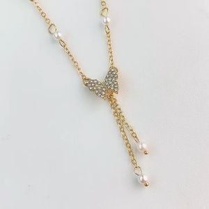 GL Fashionable Silver Star studded Pearl Necklace for women N7045